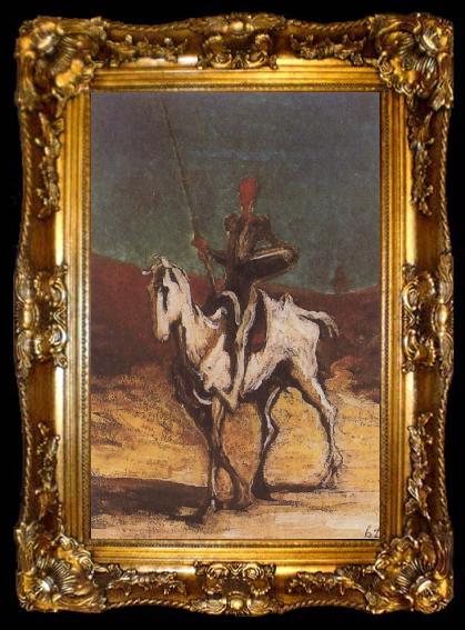 framed  Honore  Daumier Don Quixote and Sancho Pansa, ta009-2